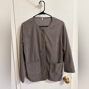 MUJI Brown Fleece Cardigan
